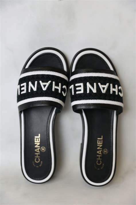 mens chanel sandals|Chanel sandals black and white.